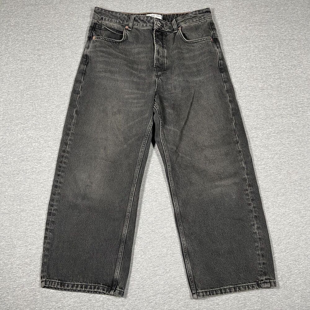 We The Free Deep Trance Boyfriend Jeans Womens 29 Gray Charcoal High Rise Crop